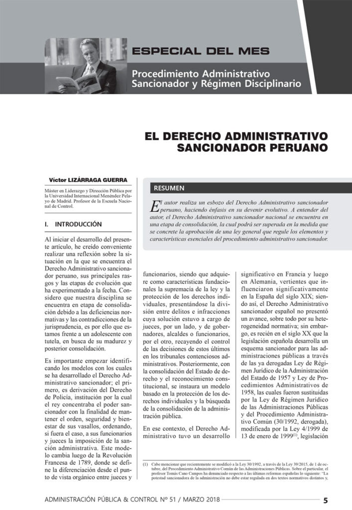 EL DERECHO ADMINISTRATIVO SANCIONADOR PERUANO 1 0001