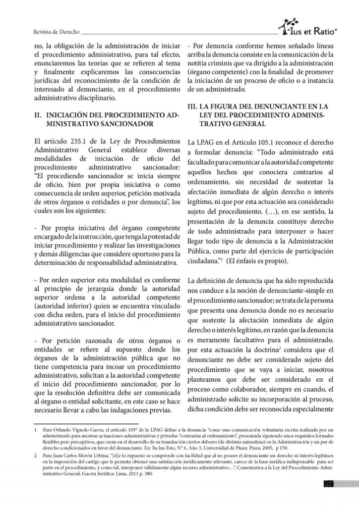 EL STATUS JURÍDICO DEL DENUNCIANTE EN EL PROCEDIMIENTO ADMINISTRATIVO DISCIPLINARIO 2 0002 7