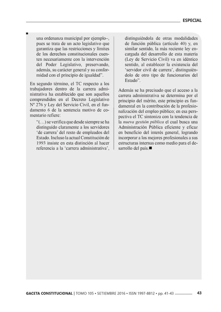 LA CARRERA ADMINISTRATIVA DESDE LA JURISPRUDENCIA DEL TC 3 0003 3