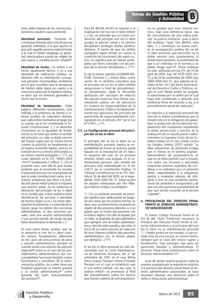 FUNDAMENTO DEL NE BIS IN ÍDEM EN LA POTESTAD SANCIONADORA DE LA ADMINISTRACIÓN PÚBLICA 3 0003 5
