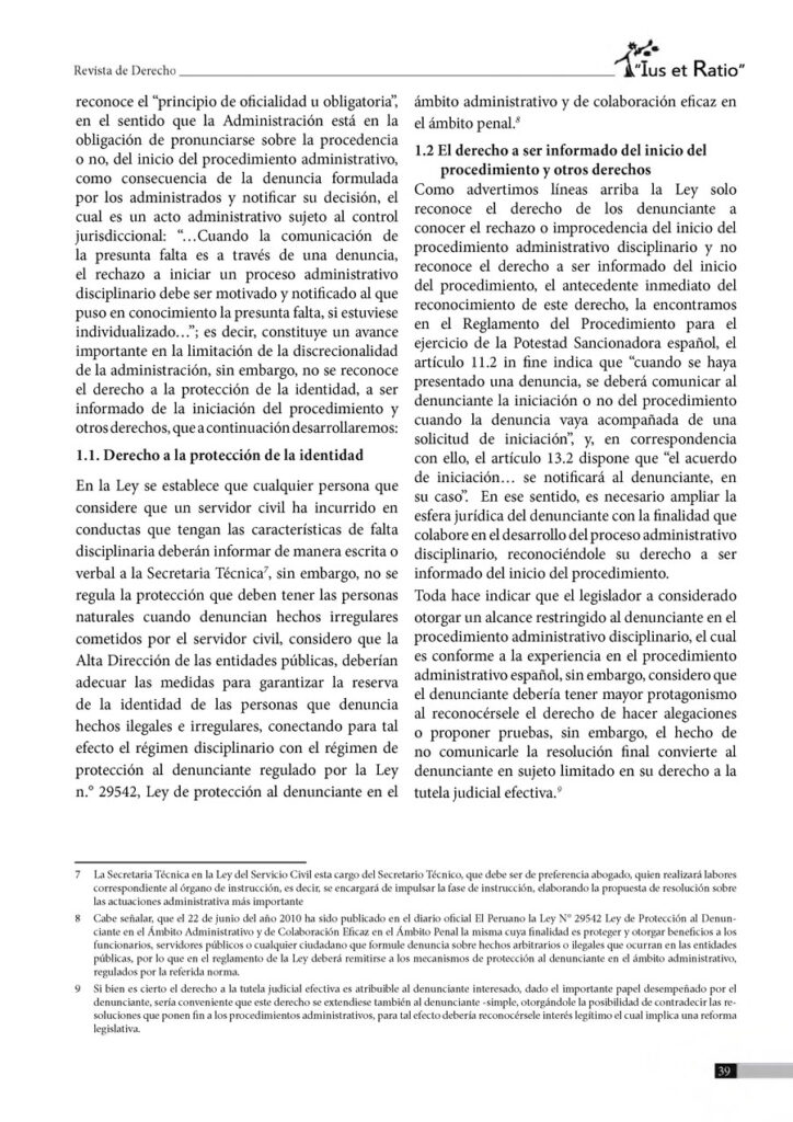 EL STATUS JURÍDICO DEL DENUNCIANTE EN EL PROCEDIMIENTO ADMINISTRATIVO DISCIPLINARIO 4 0004 6