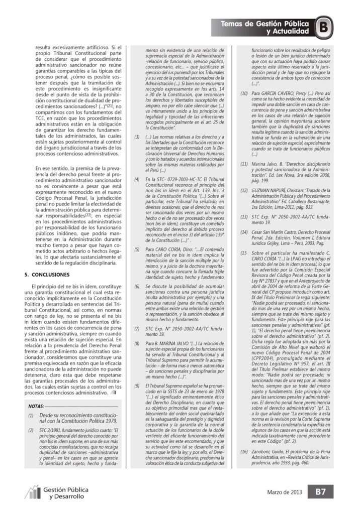 FUNDAMENTO DEL NE BIS IN ÍDEM EN LA POTESTAD SANCIONADORA DE LA ADMINISTRACIÓN PÚBLICA 5 0005 2