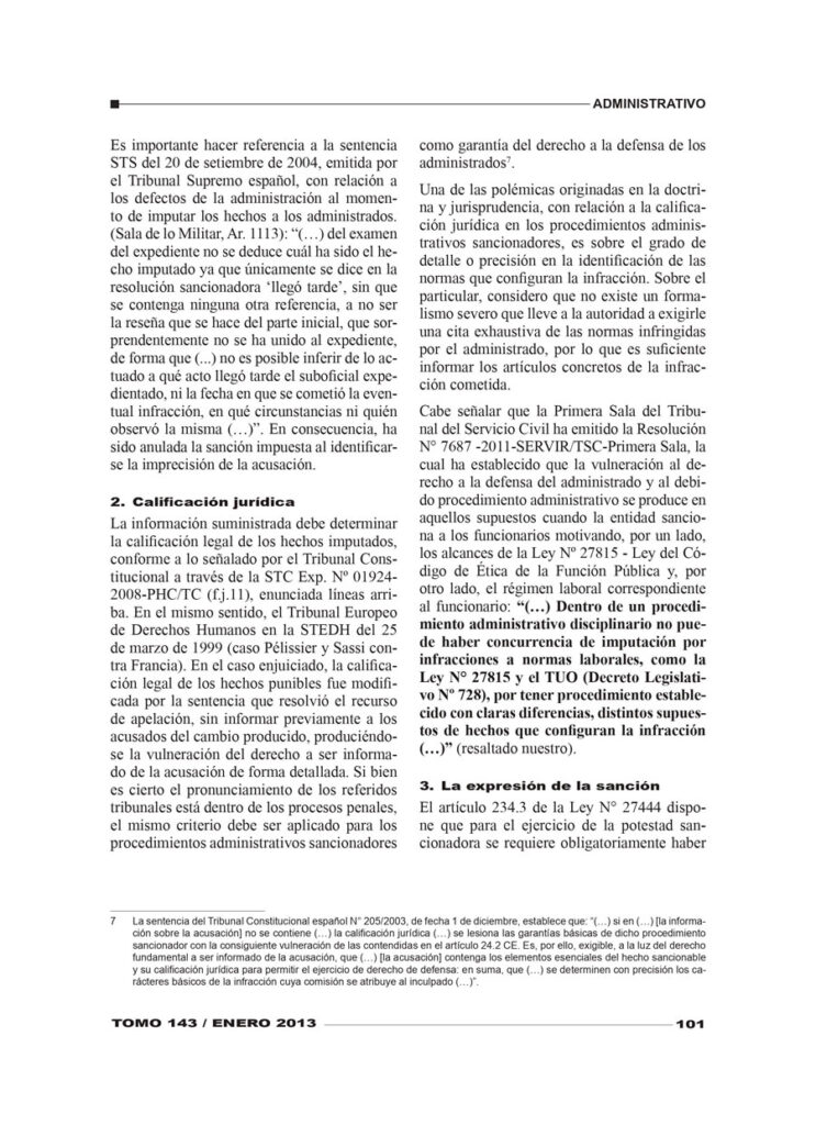 EL DERECHO FUNDAMENTAL A LA COMUNICACIÓN PREVIA Y DETALLADA DE LA ACUSACIÓN EN EL PROCEDIMIENTO ADMINISTRATIVO SANCIONADOR 5 0005