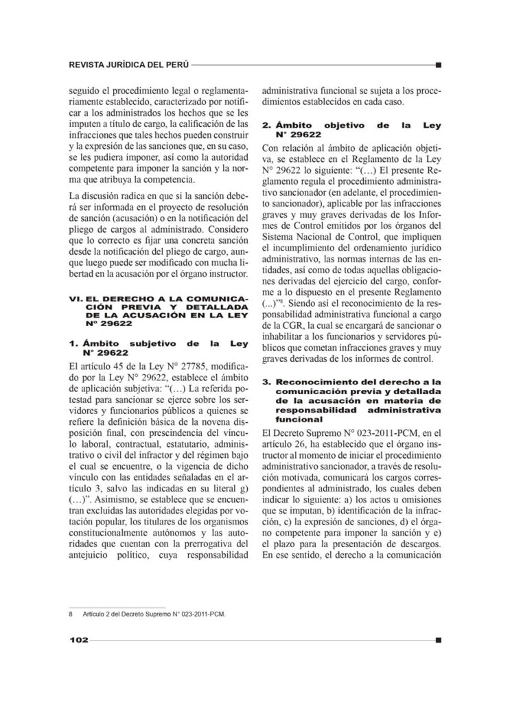 EL DERECHO FUNDAMENTAL A LA COMUNICACIÓN PREVIA Y DETALLADA DE LA ACUSACIÓN EN EL PROCEDIMIENTO ADMINISTRATIVO SANCIONADOR 6 0006